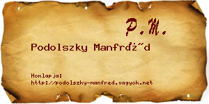 Podolszky Manfréd névjegykártya
